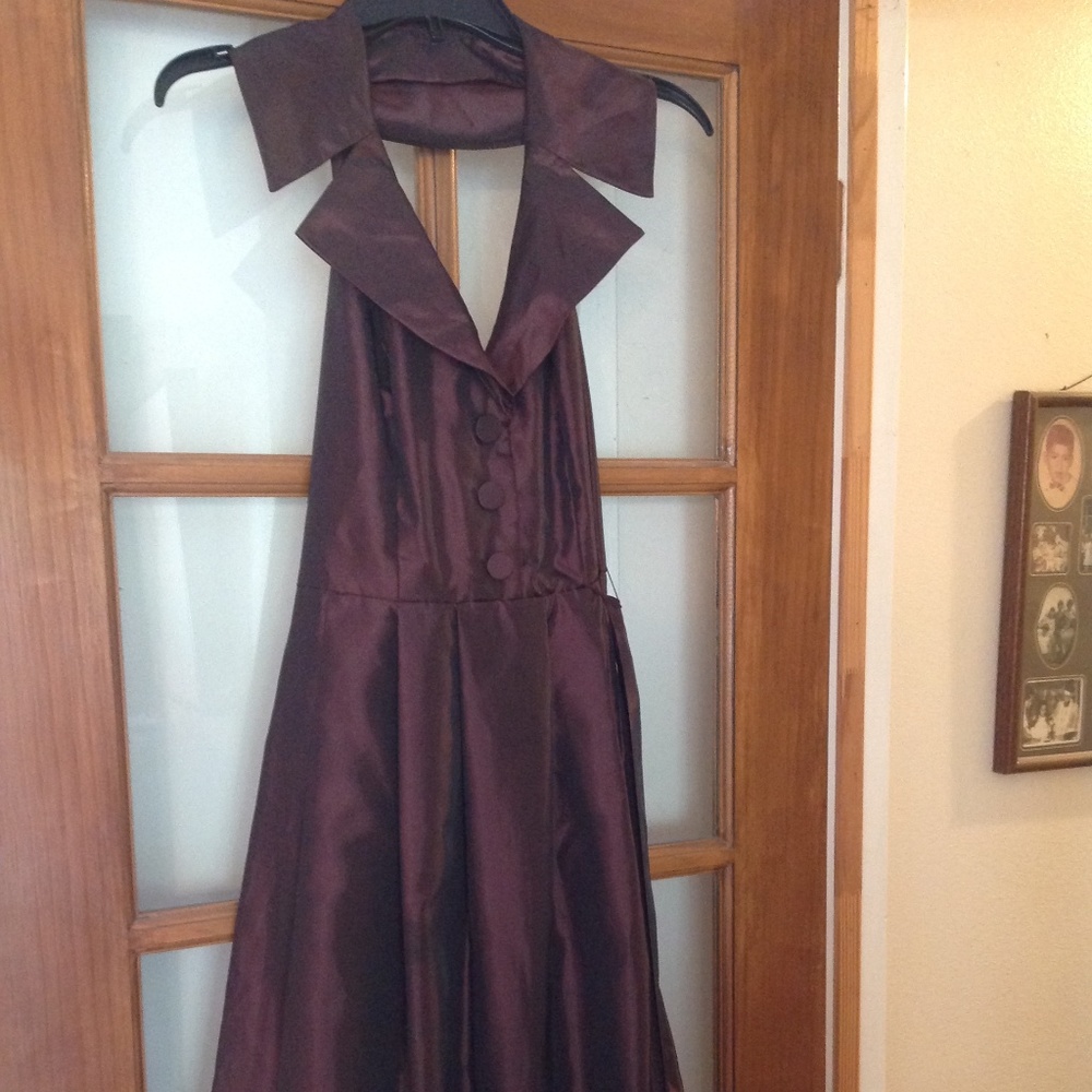Vintage style burgundy , party, prom